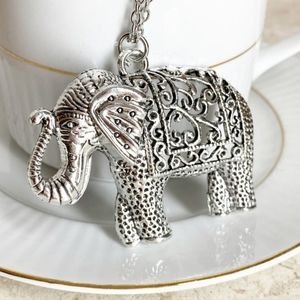 3D FILIGREE ELEPHANT NECKLACE & EARRINGS SET